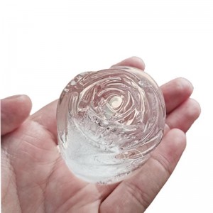 Mosso di ghiaccio rosa in silicone 3d vassoio cubo di ghiaccio grande, produce 4 graziosi ghiaccio a forma di fiori, in gomma silicone divertimento grande produttore di palline di ghiaccio per succo di succo di succo di succo di whisky b...