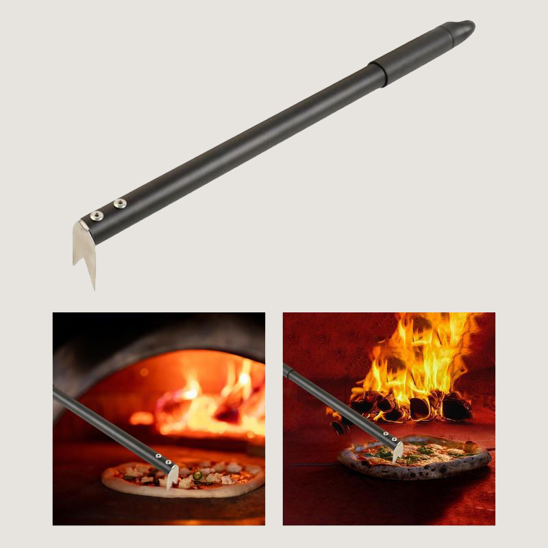 Girare pizza forchette pizza tornatore manico in alluminio cottura robusto facile da conservare&trasferimento cucina e strumento di cottura, argento
