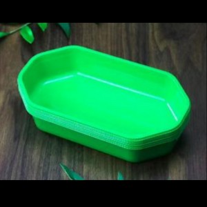 Vassoio di frutta colorato senza coperchio 200*110*35 mm hgf-2010f arancione/verde/viola