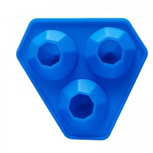 3 fori in silicone diamanti vassoio di diamante silicone vassoio per bombe da bagno whisky, caramelle, sapone e mestieri fai -da -te, lavastoviglie sicuro, riutilizzabile