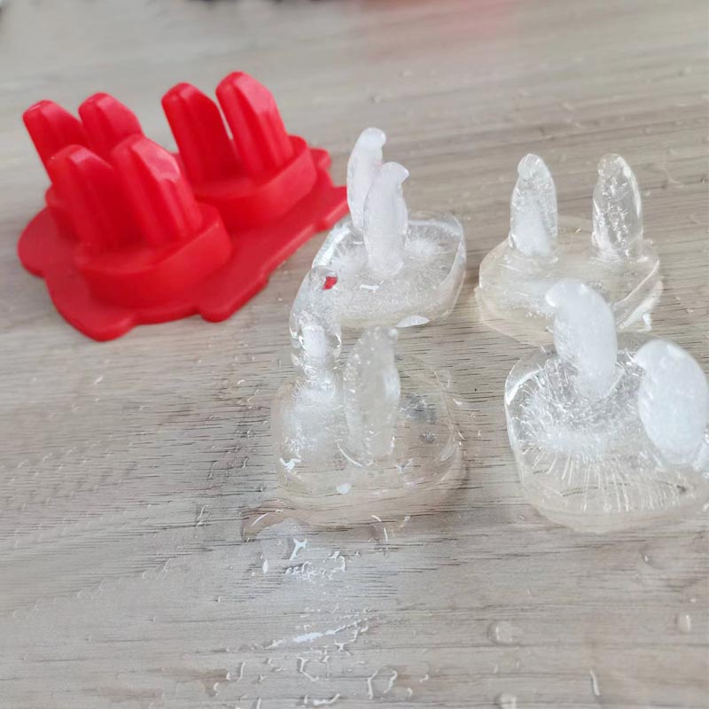 Silicone 3D Penguin Ice Cube Vassoio, cubetto Ice Whisky Ice Mubbo Ice Fun Forme, forme di divertimento in silicone con imbuto per cocktail, bourbon, brandy, regalo di whisky per uomini