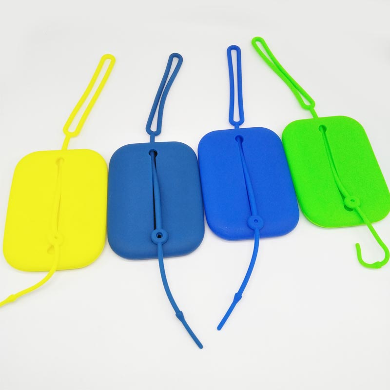 Borsetta di monete silicone simpatico borse per borse per cuffie per cuffie per il trucco e accessori per capelli giocattoli divertenti tastiera silicone tasto regalo per bambini con cordino