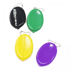 Sacchetto per monete a borse di monete ovali in silicone, borsa da uomo \\\\ \'s/women con catena, sacchetto di silicone di grado alimentare, ecologico e impermeabile