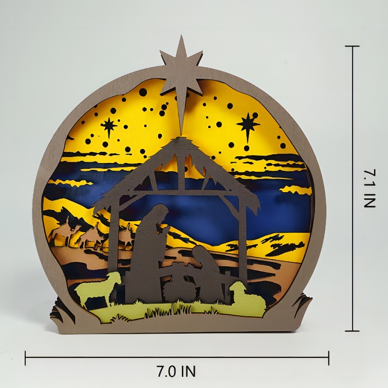 Decorazione artigianale in legno 3d