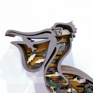 Ornamenti di imbarcazioni in legno 3D per gli uccelli