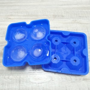 Vassoio per stampo per cubetto di ghiaccio in silicone flessibile diamante, produce quattro giganteschi diamante, facilmente rilascio di ghiaccio in silicone, per whisky, cocktail e bevande di succo,