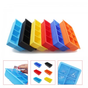 Silicone di rilascio facile e flessibile 8 vassoi di cubetti di ghiaccio grandi, certificati materie prime, cubetti di ghiaccio senza fusione lenta, per whisky, cocktail e succhi di whisky, facili da pulire
