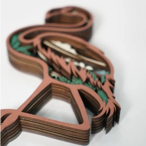 Decorazione di artefatto in legno in fenico 3d