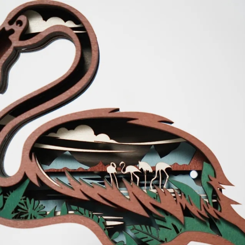 Decorazione di artefatto in legno in fenico 3d