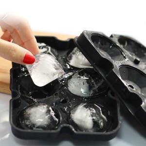 Diamond Ice Cube stampi Reusibili Silicone Flexible 6-Uce Paraker con coperchio per cocktail di whisky rilassante, facile rilascio di vassoio di ghiaccio con coperte con coperture