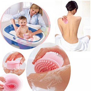 Smello da bagno esfoliante per la spazzola da bagno esfoliante del corpo in silicone per bambini sensibili per bambini tutta la pelle