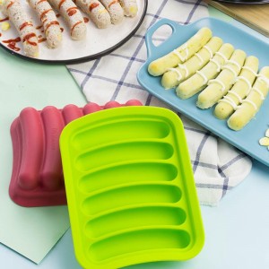 Stampi per salsicce in silicone antiaderente per hot dog fatti in casa, hot dog fai-da-te, stampi per hot dog in forno, forno e forno a microonde