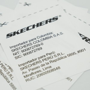 Etichetta intrecciata etichetta per lavare l\'acqua, stampa dello schermo di seta, etichetta intrecciata