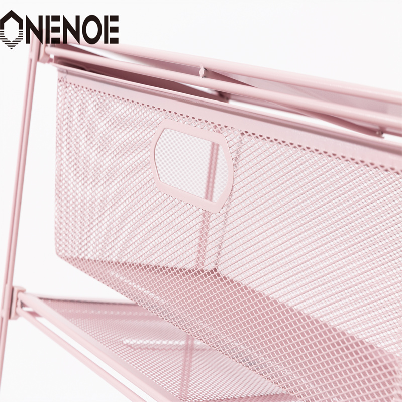 Onenoe Simple Small Metal Mesh Mesh Stackable Scarpe Scaffali per abbigliamento Scaffali di libreria con 5 livelli per ilnegozio dinegozi di supermercati dell'hotel