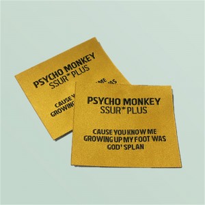 Segni di etichetta di abbigliamento colorato personalizzato