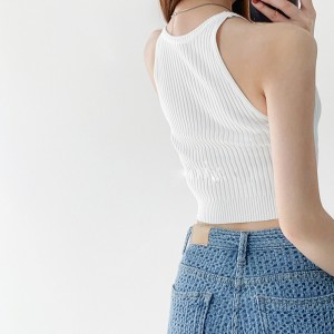 Nuove bretelle di gilet retrò estive femminile \\\\ Significa maglione per maglione a maglia a maglia a maglia con maglia corta