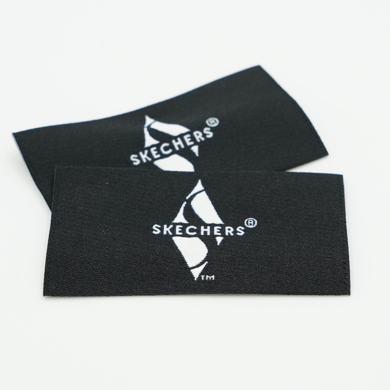 Disegni di abbigliamento all\'ingrosso disegni a logo personalizzato tag da camicia etichette di marca di cotone abbigliamento etichetta intrecciata ecologica