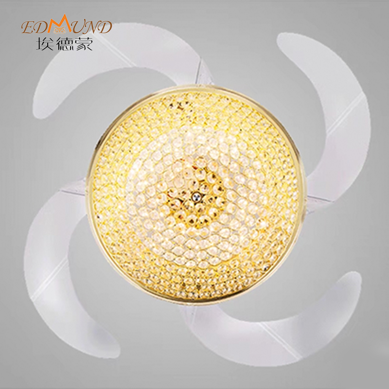 Ventola del soffitto del lampadario K005 con luce con lampadario a ventole di cristallo da 42 pollici remoto con lampadario