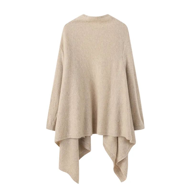 Il produttore fornisce alle donne maniche in maglia cashmere poncho