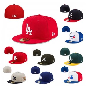 Cappello da baseball a misura su misura Gorras all\'ingrosso con logo ricamo 3d a bordo piatto