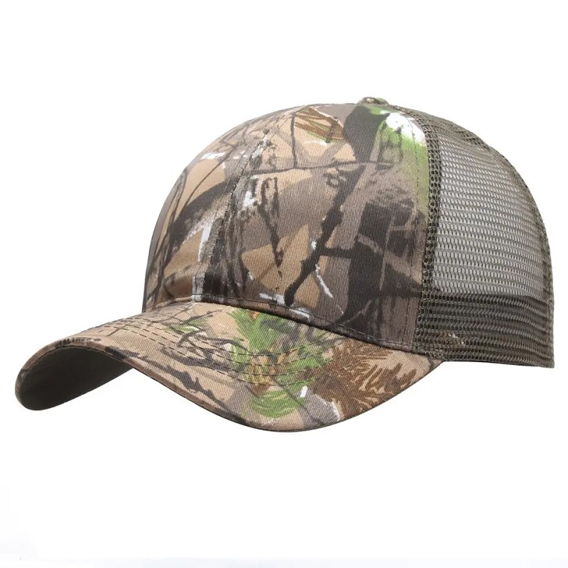 Cappello mimetico unisex Cappello camo di pesca da baseball berretto solare per asciugatura rapida tappo da caccia stampato