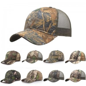 Cappello mimetico unisex Cappello camo di pesca da baseball berretto solare per asciugatura rapida tappo da caccia stampato