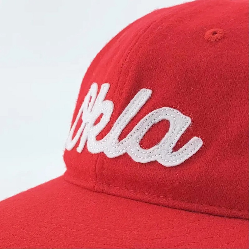 Flat Brim Non strutturato 6 Pannello Cappello Regolabile Cinturino Posteriore Ricamato Cap Personalizzato Lana Non Strutturato 6 Pannello Snapback Dad Hat Cap