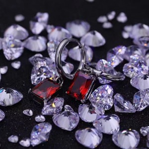 Orecchini di zirconia di lusso di moda quadrata