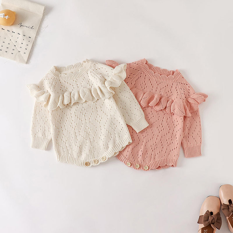 Autumn e invernonuove ragazze \\\\\\ 'tuta a maglia per bambini scavalcata a maniche lunghe