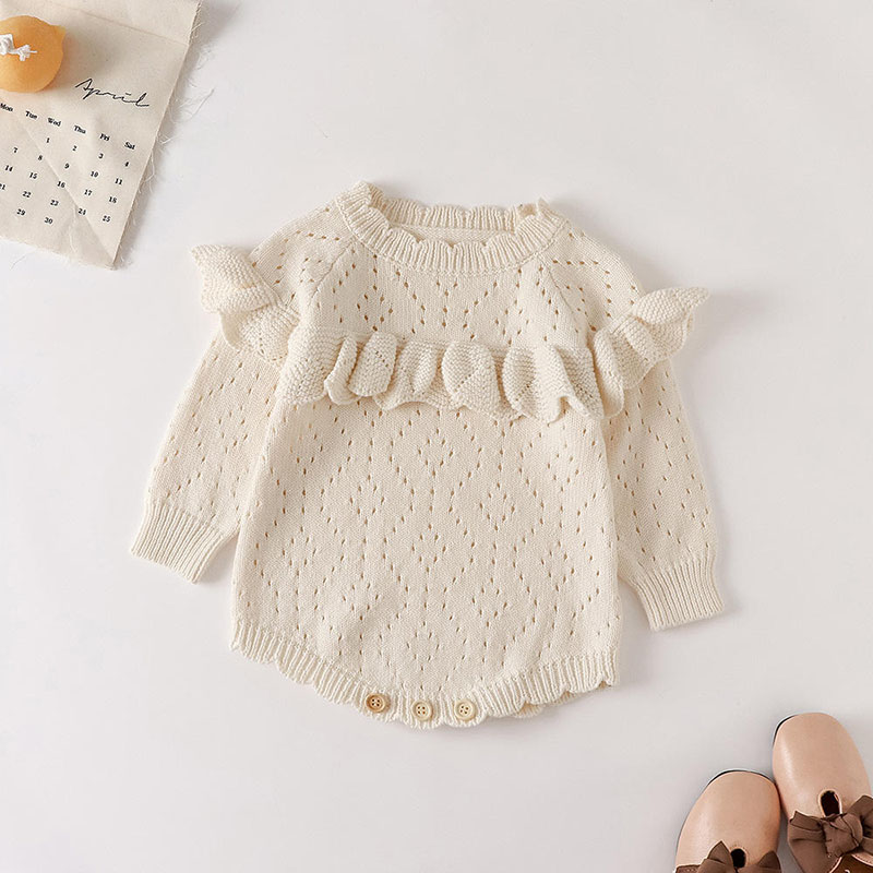 Autumn e invernonuove ragazze \\\\\\ 'tuta a maglia per bambini scavalcata a maniche lunghe