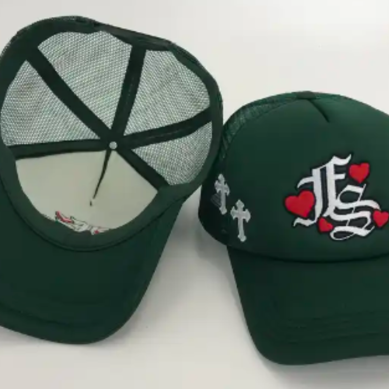 Personalità popolare Logo di ricamo 3d 3D tappi per camionista in maglie in schiuma personalizzata, cappelli per camionceri in poliestere a bordo curvo