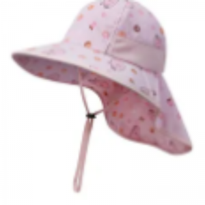 Cappello da sole di cotone spiaggia stampato personalizzato per bambini con cappelli da secchio estivo con corda