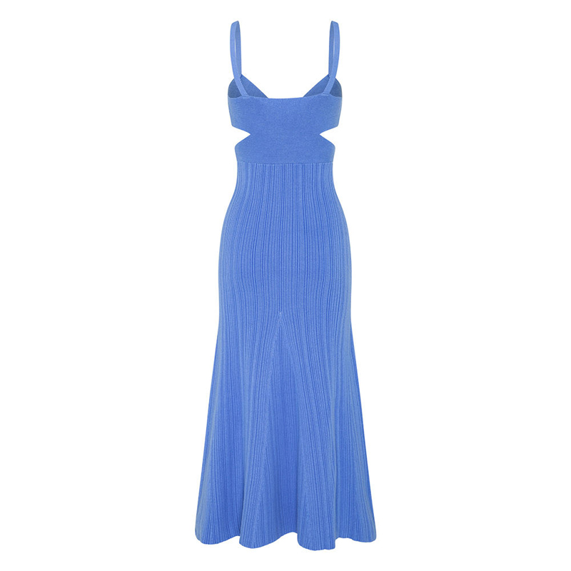 OEM Summer Holiday Party Sexy Telut Waist Effect Cross Effect Sighi Casual Custom Solid Colore Mini Abiti a maglia Mini Abiti Donne