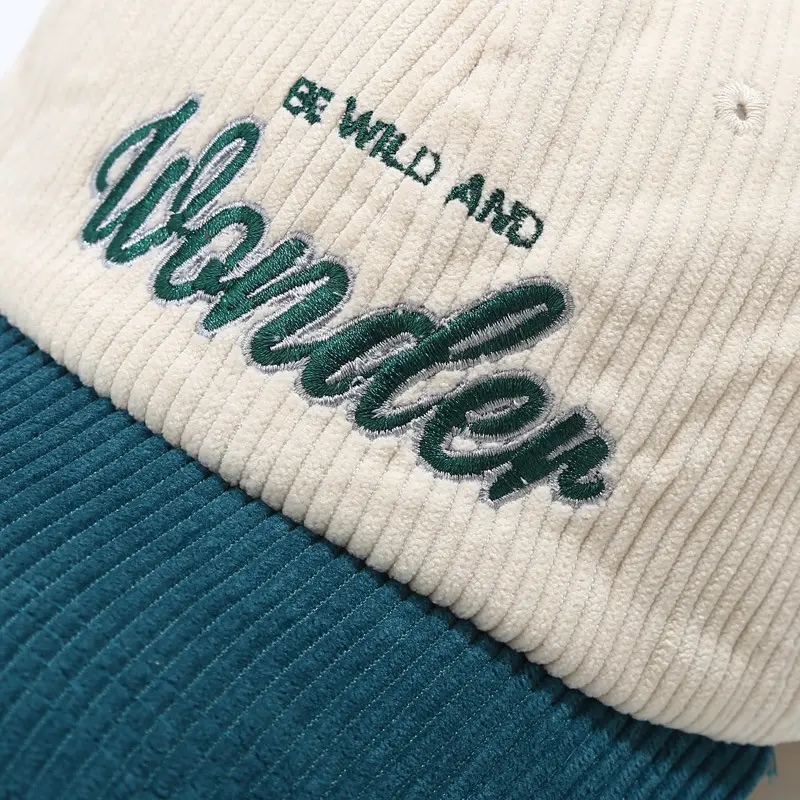 Logo di ricamo da design personalizzato all'ingrosso logo vellutoy cappello da papà vintage a 6 pannelli cappello da baseball cappelli casual da baseball casual