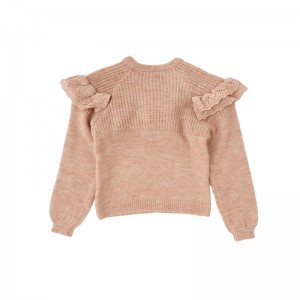 Il piùnuovo collo rotondo invernale con balzo a maglia di ragazze in cotone a maglia