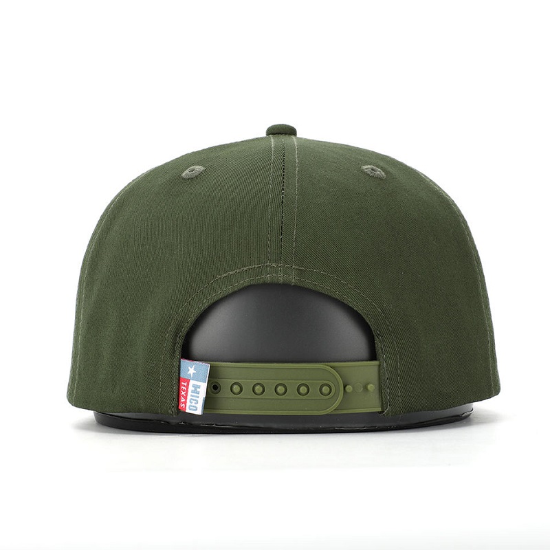 OEM personalizzato Classico di alta qualità Classico 5 pannelli Armati Green Green Cotone Remoding Woven Logo Rope Cap Hat Snapback Cap Hat