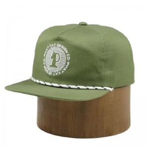 Logo di design OEM personalizzatonon strutturatonon strutturato cappello da tappo a snapback innylon al 100% con corda