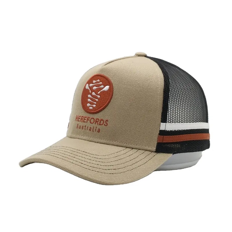 Capillini per camionisti australiani di alto profilo personalizzati, cappuccio per camionista a maglie a 2 laterali, camionista a strisce HA