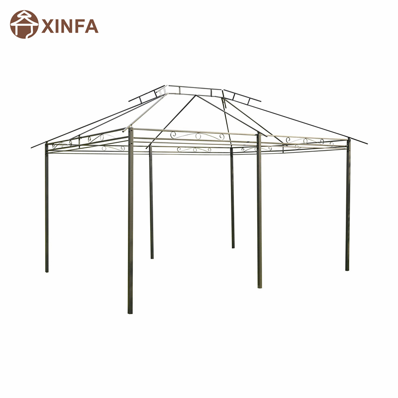 10 \\ 'x 13 \\' pergola gazebo morbida esterna con tende, gazebo in telaio in acciaio a 2 livelli per patio, grigio salvia