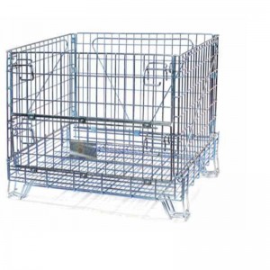 Contenitore a rete in filo in acciaio