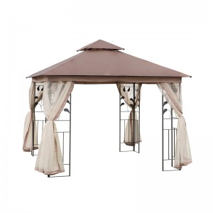 10 \\\\ \'x 10 \\\\\' in acciaio patio da giardino gazebo con tende a maglie rimovibili