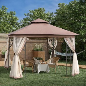 10 \\\\ \'x 10 \\\\\' in acciaio patio da giardino gazebo con tende a maglie rimovibili