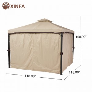 10 \\\\ \'x 10 \\\\\' Gazebo Block Sun Shade Canopy, Tenda impermeabile, Gazebo da esterno con tende