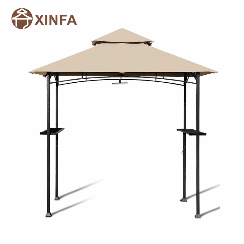 8 \\ 'x 5 \\' tettoia a 2 livelli Grill Top Grill Gazebo Patio esterno Scheda gazebo di gazebo con telaio in acciaio robusto