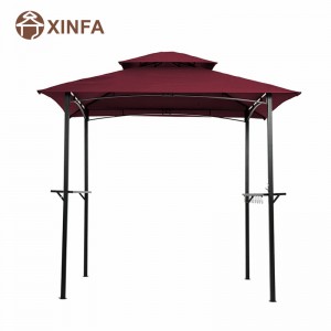 8 \\\\ \'x 5 \\\\\' Topy Grill Grill Grill Gazebo Patio esterno Scheda gazebo di gazebo con robusto telaio in acciaio, rosso