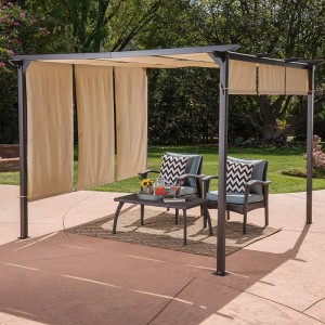 10 \\\\ \'x 10 \\\\\' esterno pergola gazebo tenda casa in acciaio da esterno incorniciata, marrone