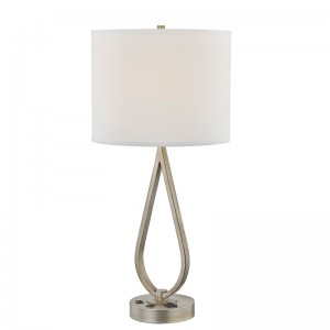 Lampada da scrivania del sonno con finitura antica argento, una lampada da scrivania, una comoda uscita e una porta USB