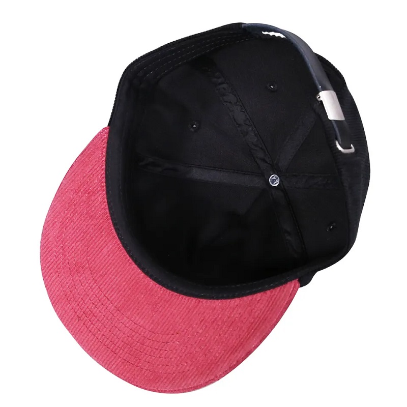 Cavo di ricamo personalizzato 5 corda di pannellinon strutturati Cappelli a velluto a coste per uomini donne