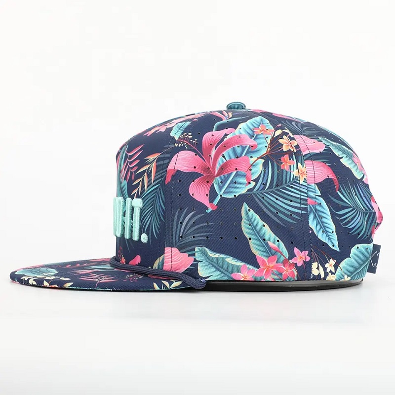 OEM personalizzato Design Il tuo logo di alta qualità a 5 pannelli piatti in tutto il dottorato di sublimazione hip hop gorras berretto e cappello