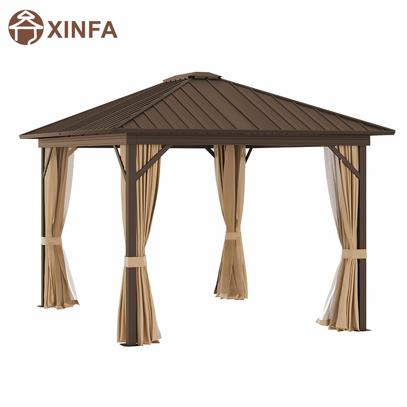 10 \\ 'x 12 \\' Gazebo di copertura del tetto in acciaio zincato